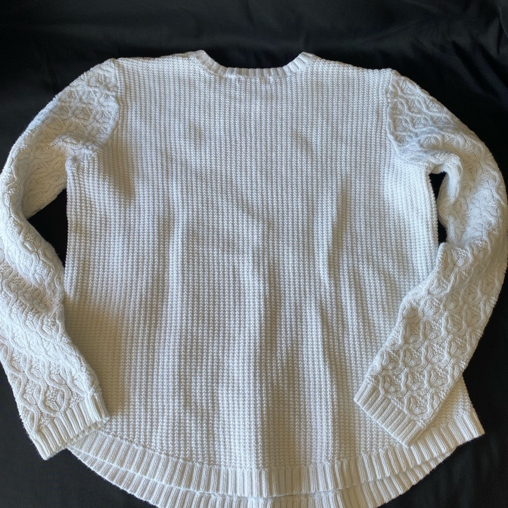 Jeanne Pierre Classic White Knit Pullover - Picture 2 of 6
